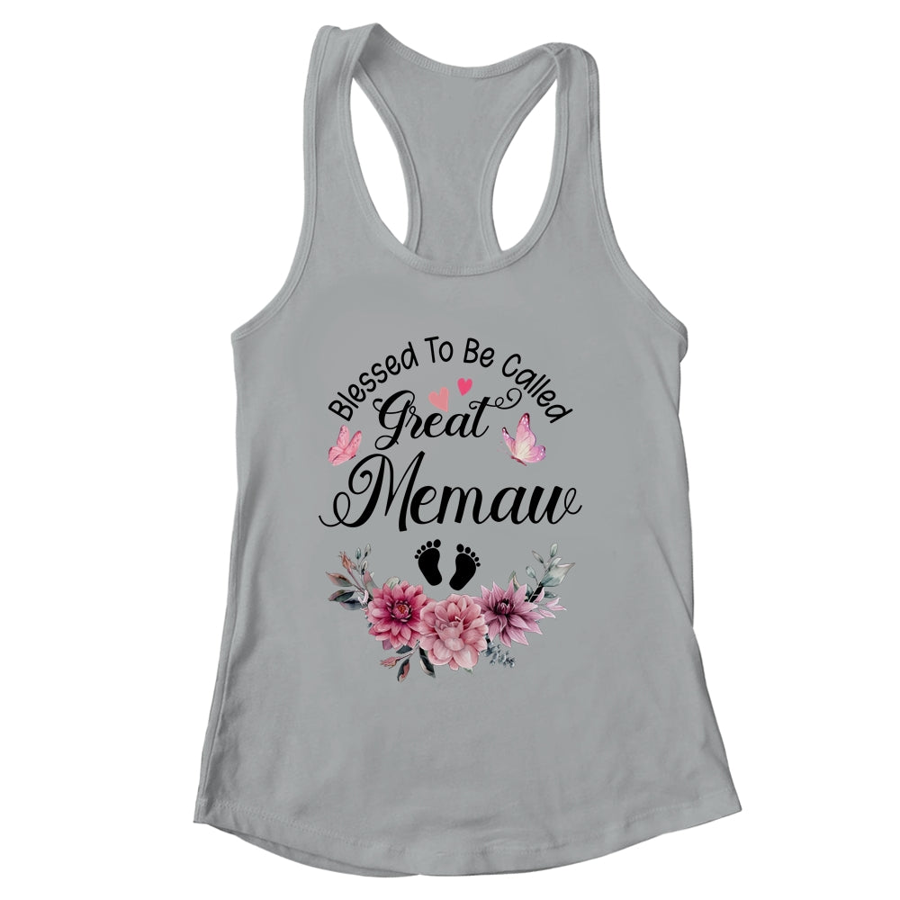 Blessed To Be Called Memaw Floral Memaw Mothers Day Shirt & Tank Top | siriusteestore