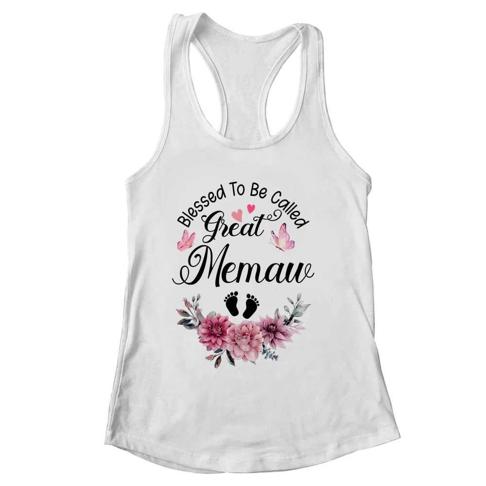 Blessed To Be Called Memaw Floral Memaw Mothers Day Shirt & Tank Top | siriusteestore