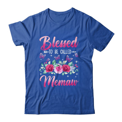 Blessed To Be Called Memaw Mothers Day Birthday Rose Butterfly Shirt & Tank Top | siriusteestore