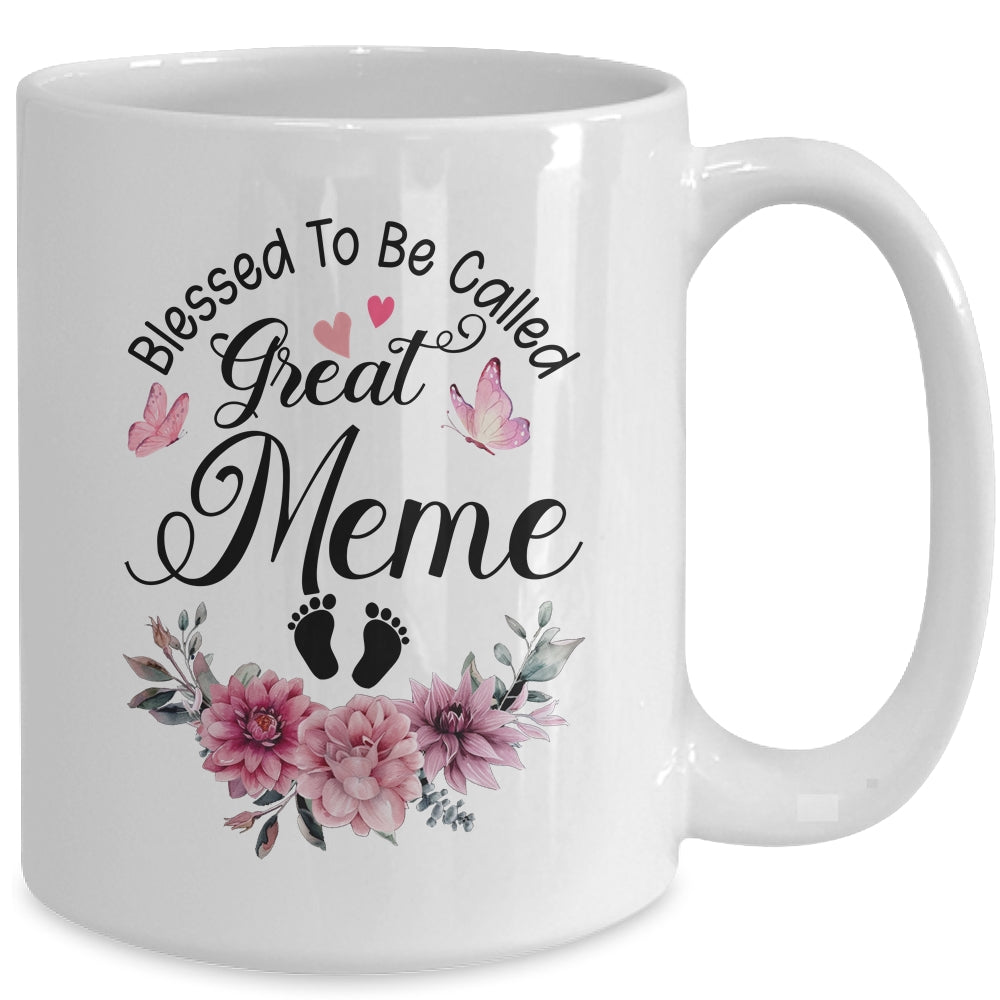 Blessed To Be Called Meme Floral Meme Mothers Day Mug | siriusteestore