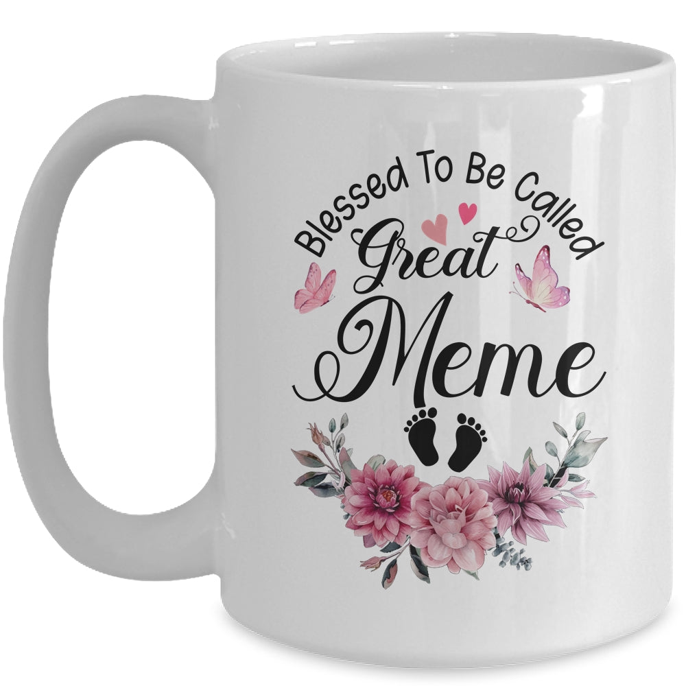 Blessed To Be Called Meme Floral Meme Mothers Day Mug | siriusteestore