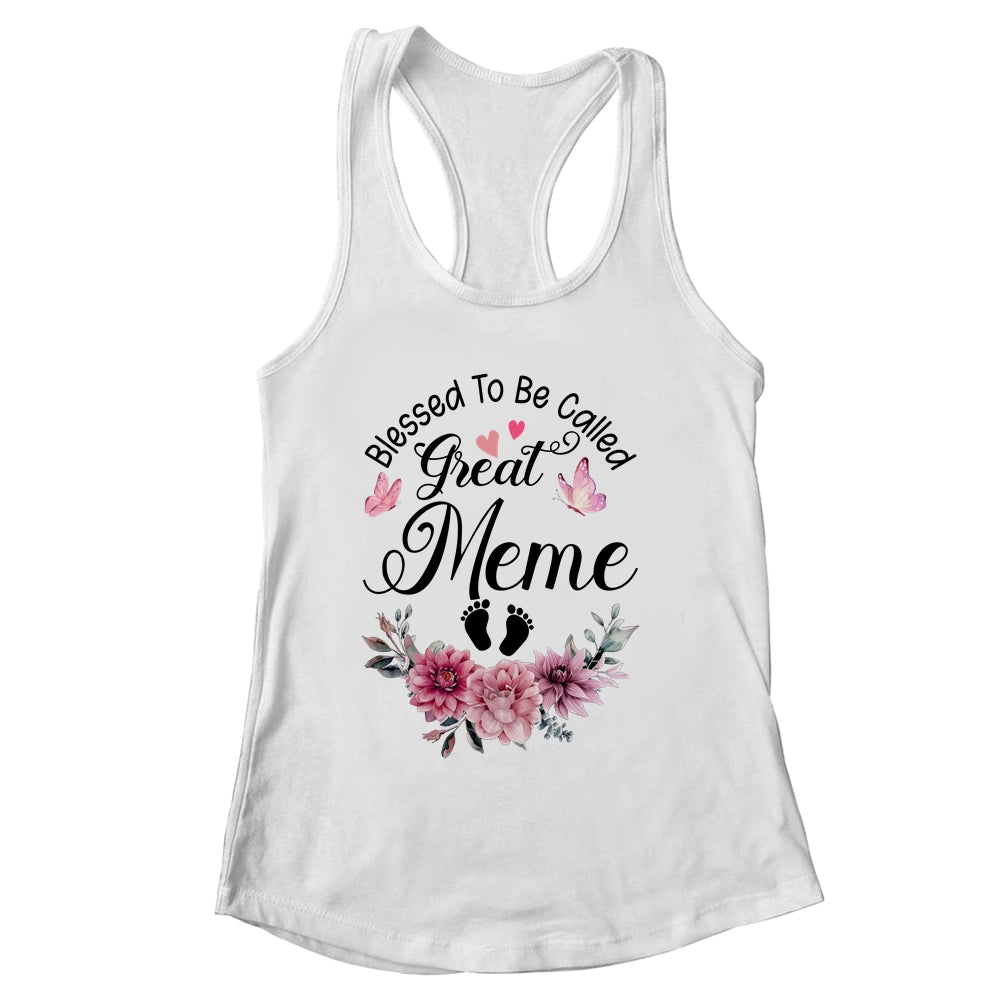 Blessed To Be Called Meme Floral Meme Mothers Day Shirt & Tank Top | siriusteestore