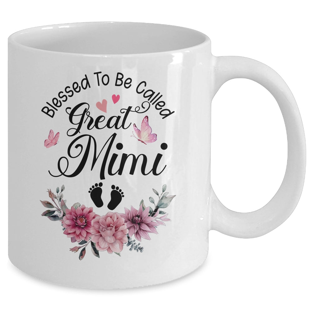Blessed To Be Called Mimi Floral Mimi Mothers Day Mug | siriusteestore