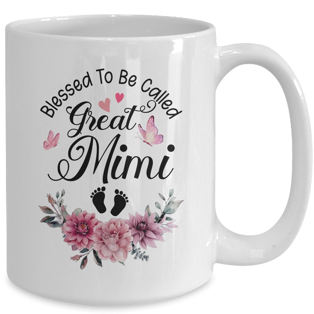Blessed To Be Called Mimi Floral Mimi Mothers Day Mug | siriusteestore