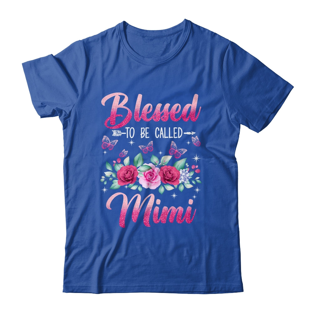 Blessed To Be Called Mimi Mothers Day Birthday Rose Butterfly Shirt & Tank Top | siriusteestore