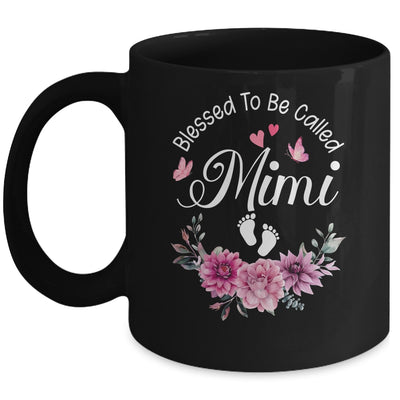 Blessed To Be Called Mimi Women Floral Decor Mimi Mug | siriusteestore