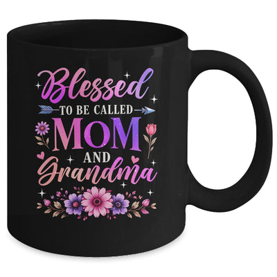 Blessed To Be Called Mom And Grandma Floral Grandmother Mom Mug | siriusteestore