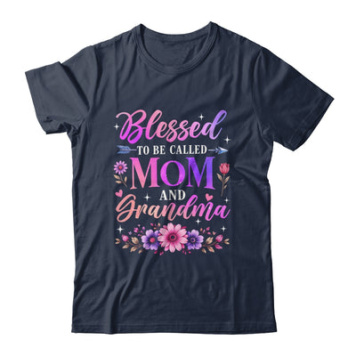 Blessed To Be Called Mom And Grandma Floral Grandmother Mom Shirt & Tank Top | siriusteestore