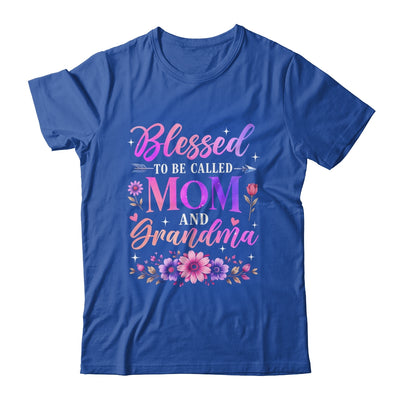 Blessed To Be Called Mom And Grandma Floral Grandmother Mom Shirt & Tank Top | siriusteestore