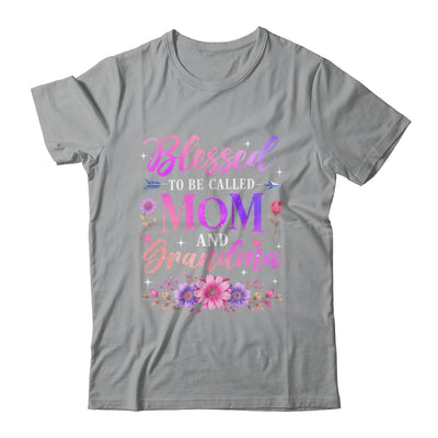 Blessed To Be Called Mom And Grandma Floral Grandmother Mom Shirt & Tank Top | siriusteestore