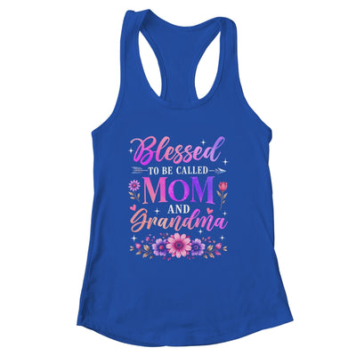 Blessed To Be Called Mom And Grandma Floral Grandmother Mom Shirt & Tank Top | siriusteestore