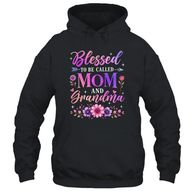 Blessed To Be Called Mom And Grandma Floral Grandmother Mom Shirt & Tank Top | siriusteestore