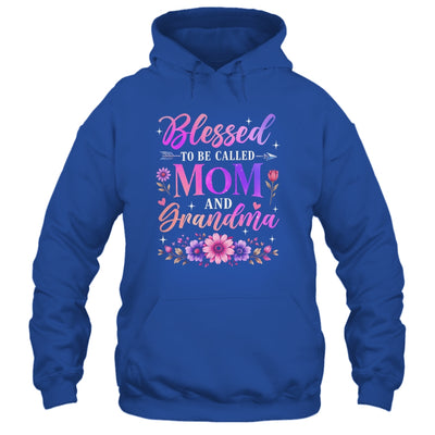 Blessed To Be Called Mom And Grandma Floral Grandmother Mom Shirt & Tank Top | siriusteestore
