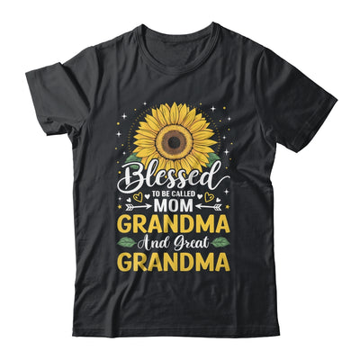Blessed To Be Called Mom Grandma Great Grandma Mother's Day Sunflower Shirt & Tank Top | siriusteestore