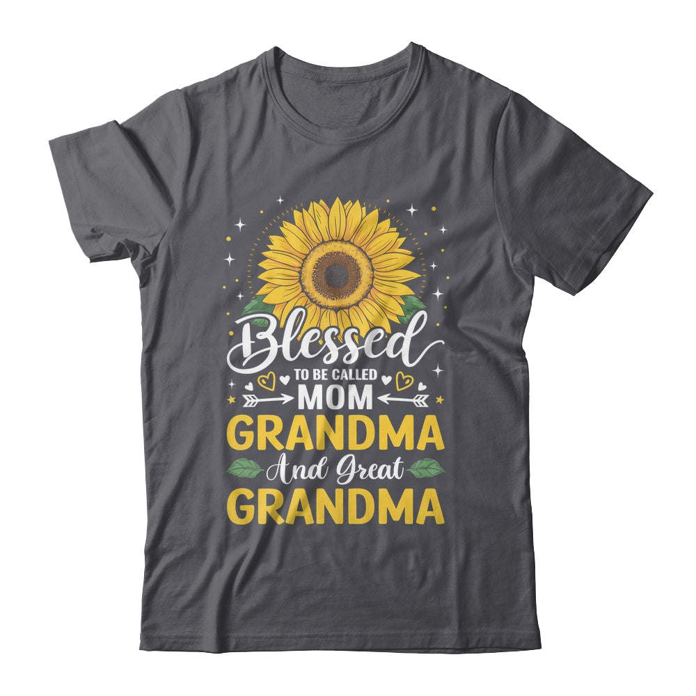 Blessed To Be Called Mom Grandma Great Grandma Mother's Day Sunflower Shirt & Tank Top | siriusteestore