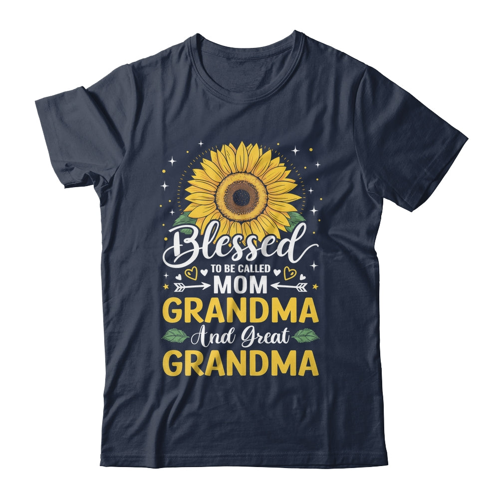 Blessed To Be Called Mom Grandma Great Grandma Mother's Day Sunflower Shirt & Tank Top | siriusteestore