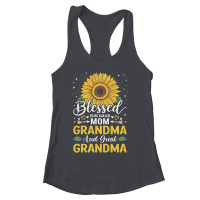 Blessed To Be Called Mom Grandma Great Grandma Mother's Day Sunflower Shirt & Tank Top | siriusteestore