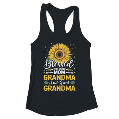 Blessed To Be Called Mom Grandma Great Grandma Mother's Day Sunflower Shirt & Tank Top | siriusteestore