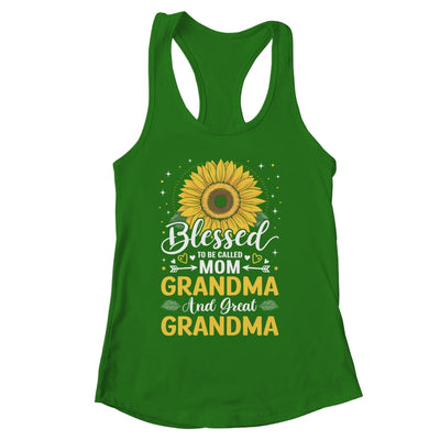 Blessed To Be Called Mom Grandma Great Grandma Mother's Day Sunflower Shirt & Tank Top | siriusteestore