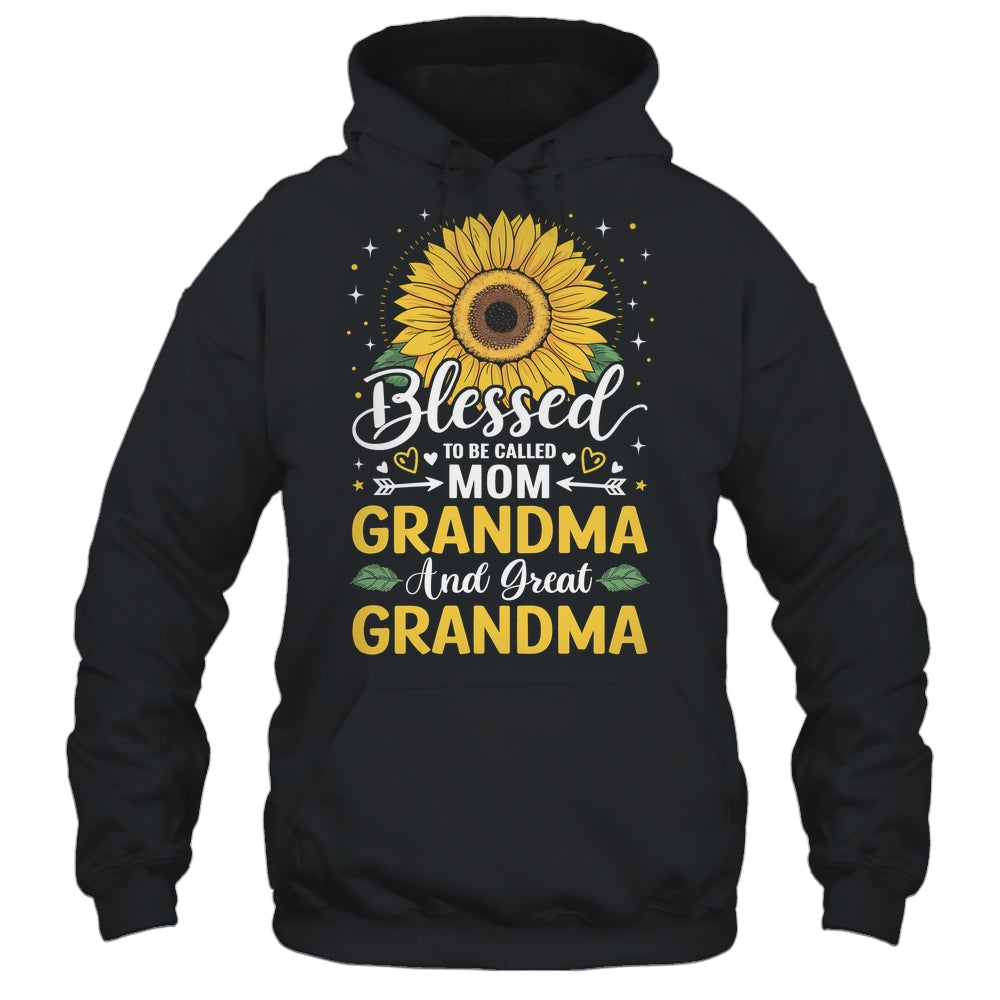 Blessed To Be Called Mom Grandma Great Grandma Mother's Day Sunflower Shirt & Tank Top | siriusteestore