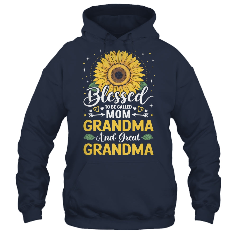 Blessed To Be Called Mom Grandma Great Grandma Mother's Day Sunflower Shirt & Tank Top | siriusteestore