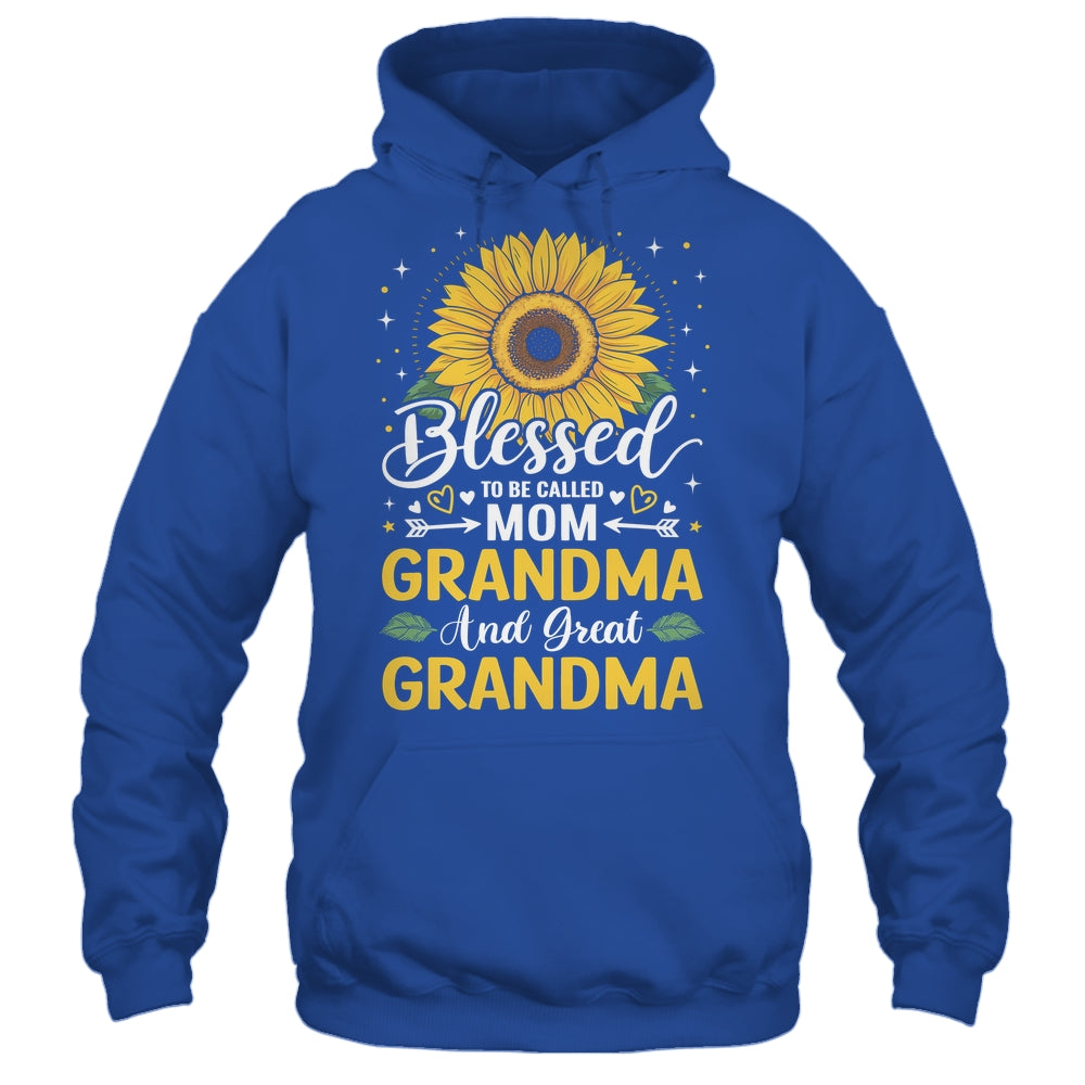 Blessed To Be Called Mom Grandma Great Grandma Mother's Day Sunflower Shirt & Tank Top | siriusteestore