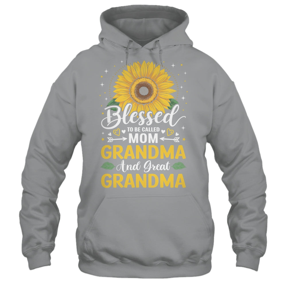 Blessed To Be Called Mom Grandma Great Grandma Mother's Day Sunflower Shirt & Tank Top | siriusteestore