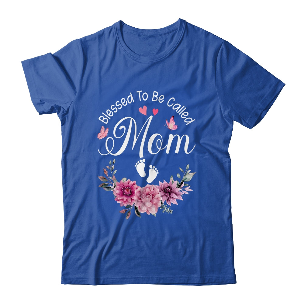 Blessed To Be Called Mom Women Floral Decor Mom Shirt & Tank Top | siriusteestore