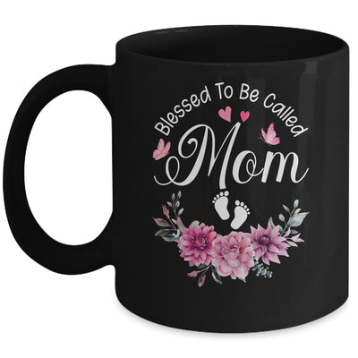 Blessed To Be Called Mom Women Floral Decor Mom Mug | siriusteestore