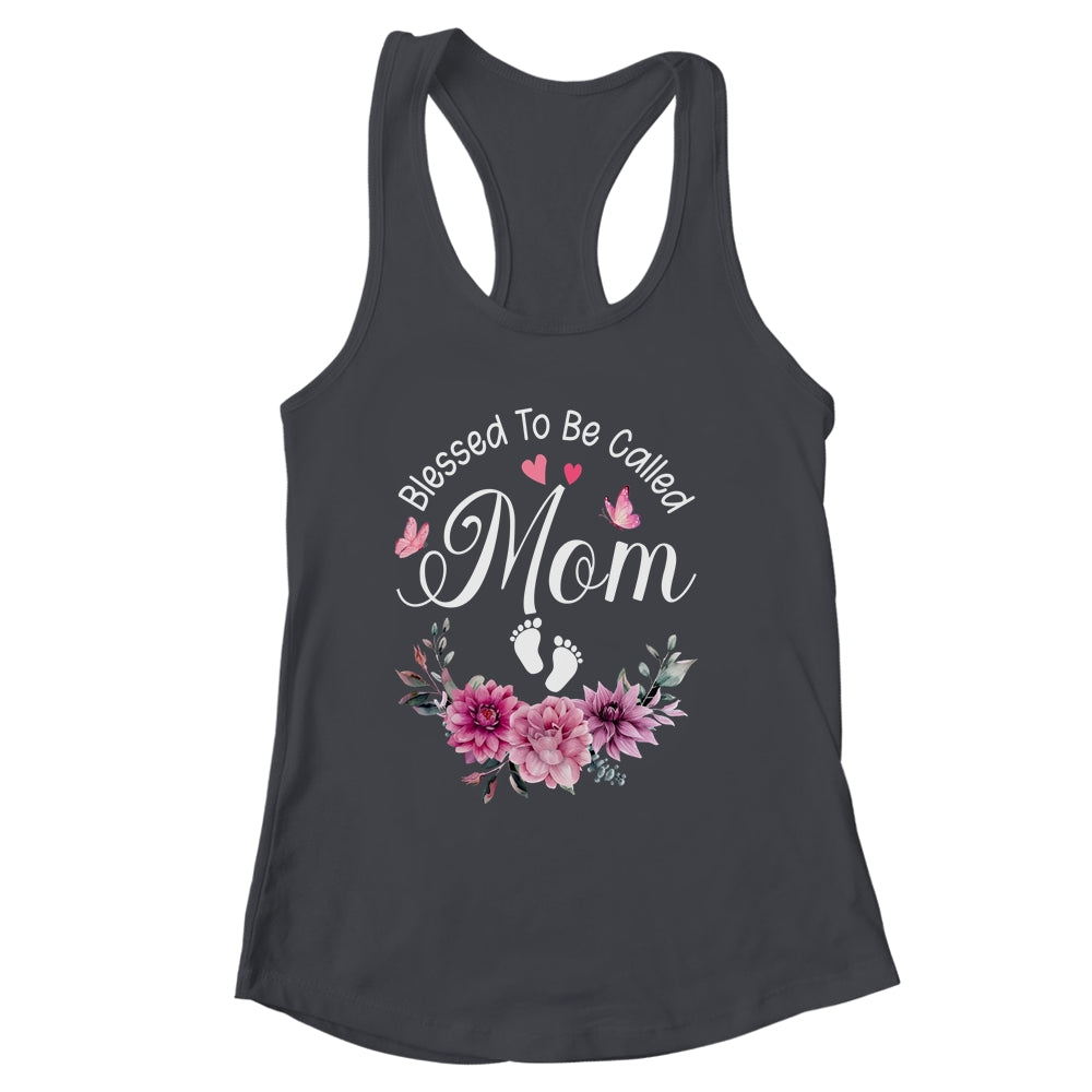Blessed To Be Called Mom Women Floral Decor Mom Shirt & Tank Top | siriusteestore