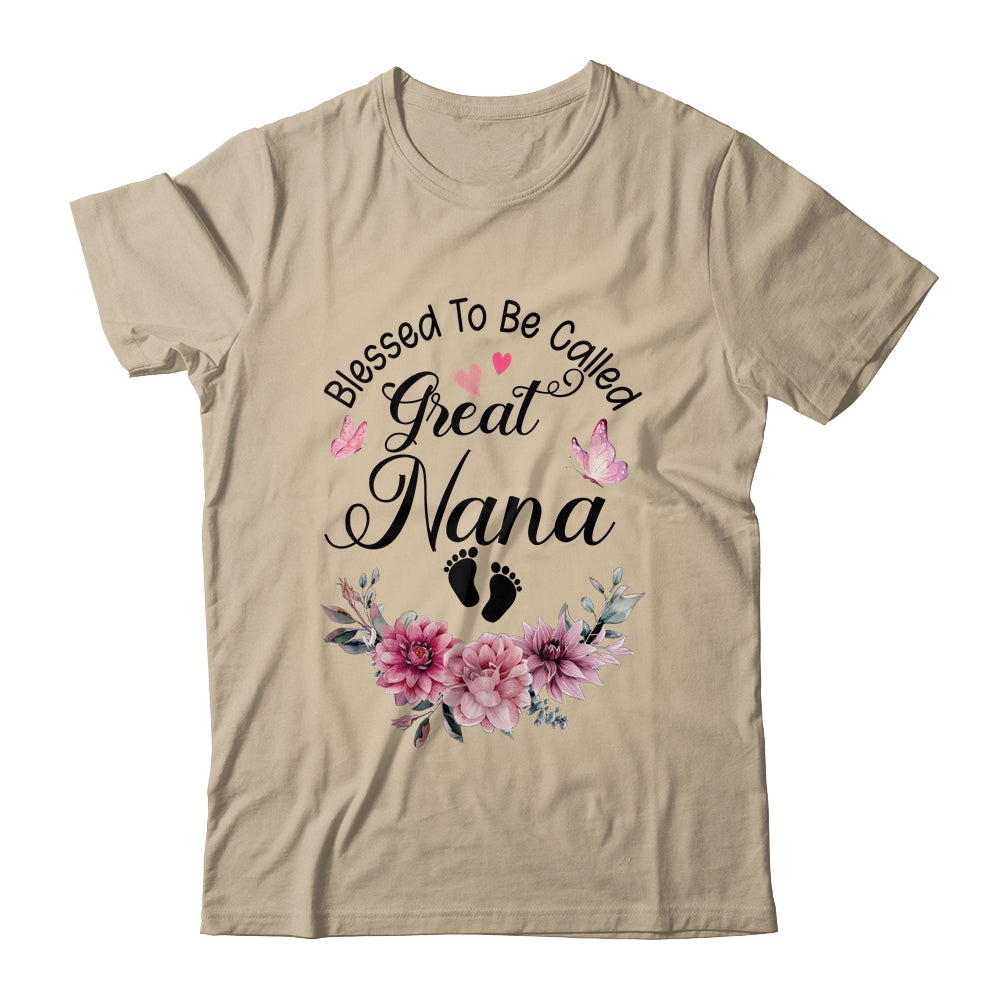 Blessed To Be Called Nana Floral Nana Mothers Day Shirt & Tank Top | siriusteestore