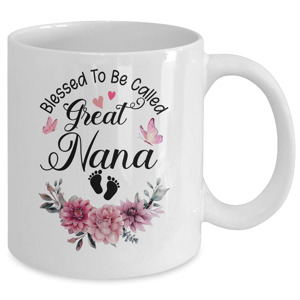 Blessed To Be Called Nana Floral Nana Mothers Day Mug | siriusteestore