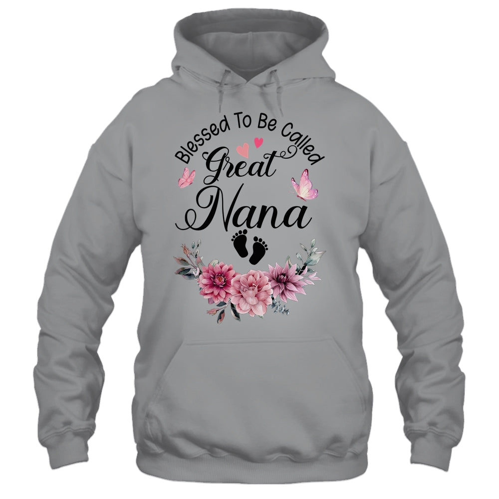 Blessed To Be Called Nana Floral Nana Mothers Day Shirt & Tank Top | siriusteestore
