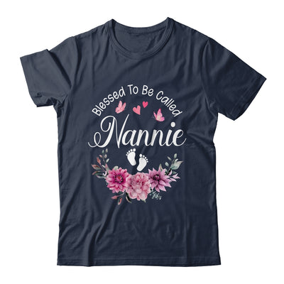 Blessed To Be Called Nannie Women Floral Decor Nannie Shirt & Tank Top | siriusteestore