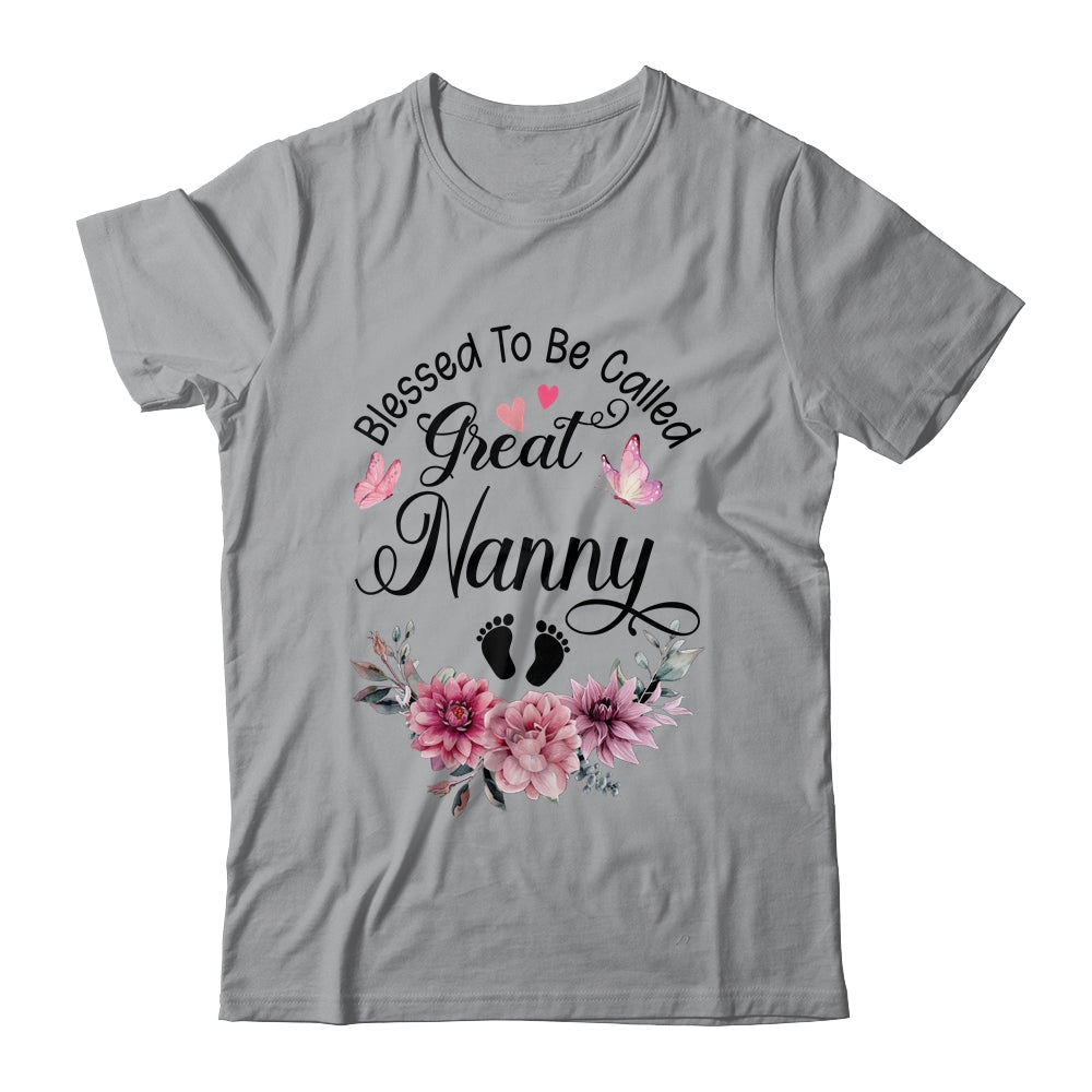 Blessed To Be Called Nanny Floral Nanny Mothers Day Shirt & Tank Top | siriusteestore