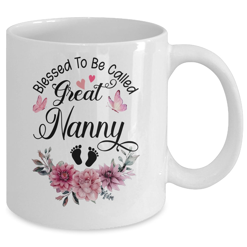Blessed To Be Called Nanny Floral Nanny Mothers Day Mug | siriusteestore