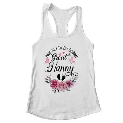 Blessed To Be Called Nanny Floral Nanny Mothers Day Shirt & Tank Top | siriusteestore