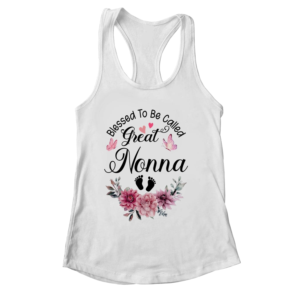Blessed To Be Called Nonna Floral Nonna Mothers Day Shirt & Tank Top | siriusteestore
