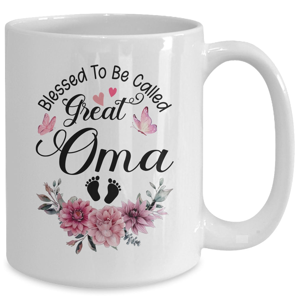 Blessed To Be Called Oma Floral Oma Mothers Day Mug | siriusteestore