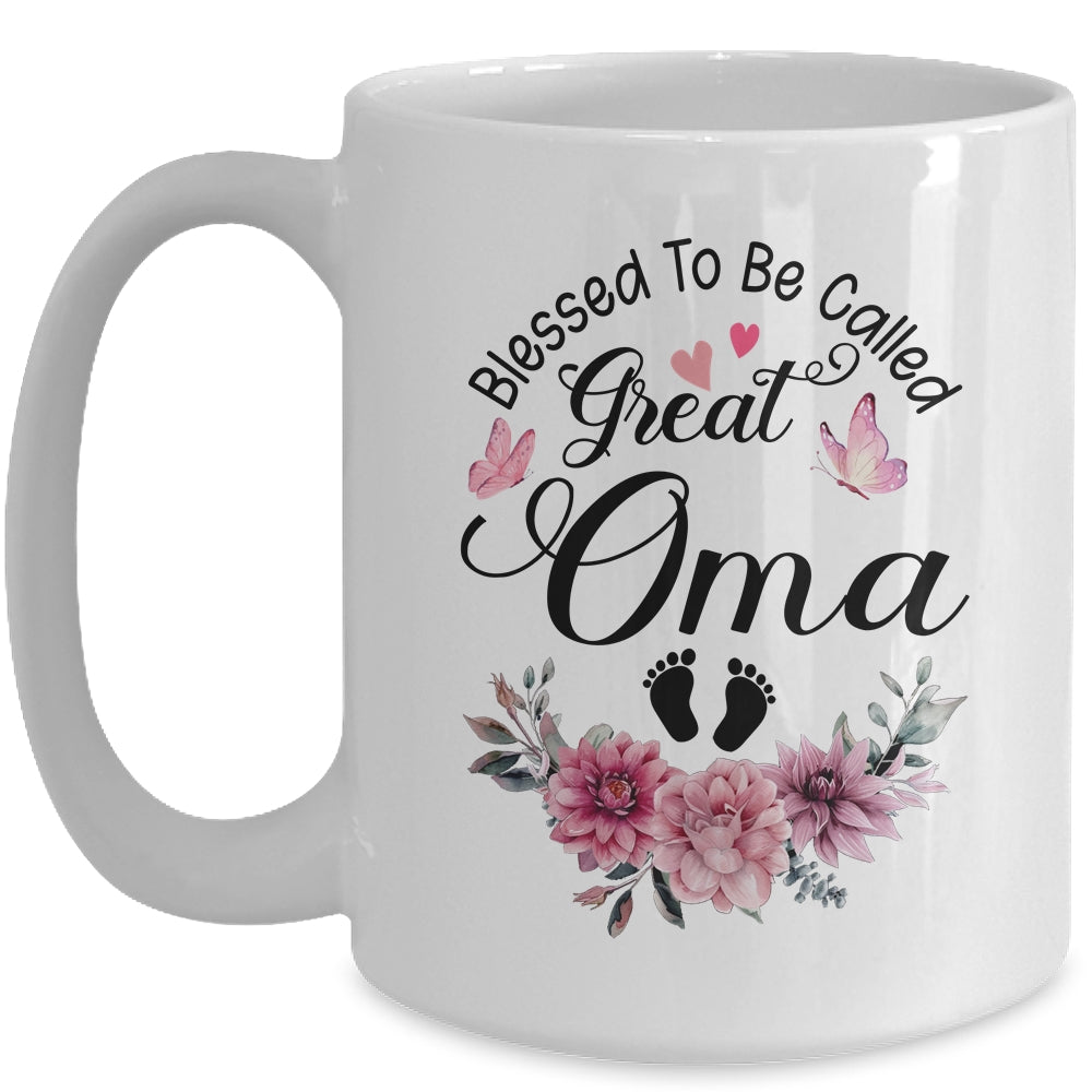 Blessed To Be Called Oma Floral Oma Mothers Day Mug | siriusteestore
