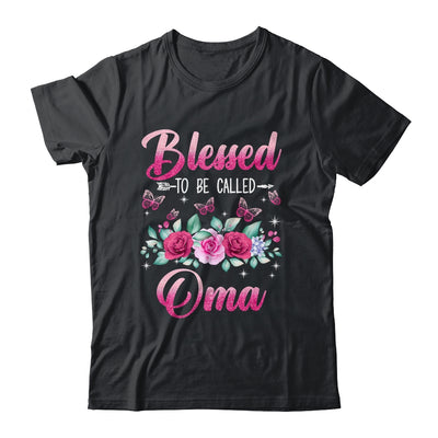Blessed To Be Called Oma Mothers Day Birthday Rose Butterfly Shirt & Tank Top | siriusteestore