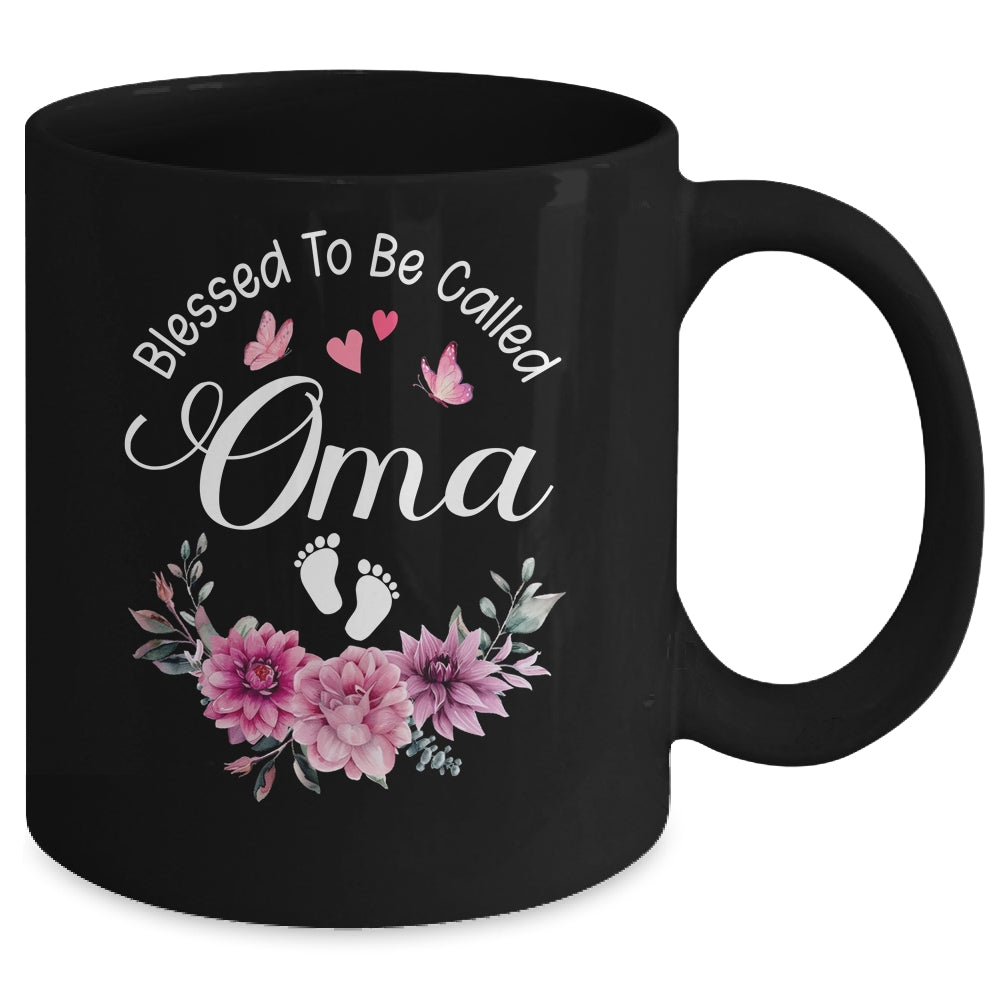 Blessed To Be Called Oma Women Floral Decor Oma Mug | siriusteestore