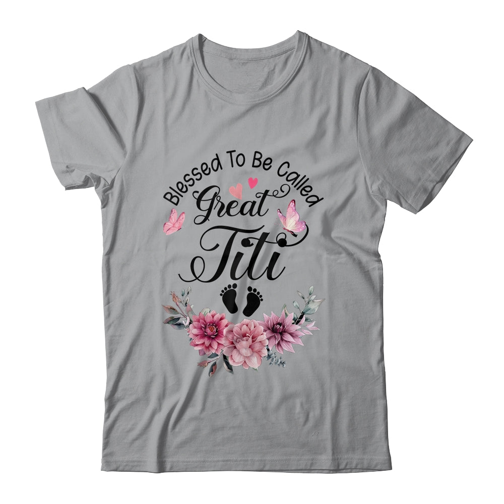 Blessed To Be Called Titi Floral Titi Mothers Day Shirt & Tank Top | siriusteestore