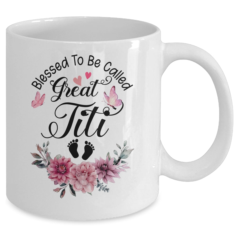 Blessed To Be Called Titi Floral Titi Mothers Day Mug | siriusteestore