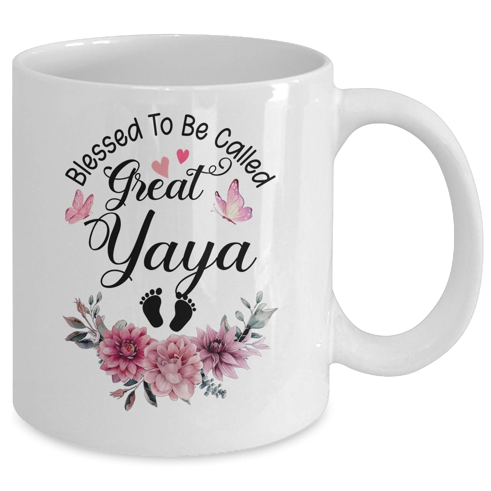 Blessed To Be Called Yaya Floral Yaya Mothers Day Mug | siriusteestore