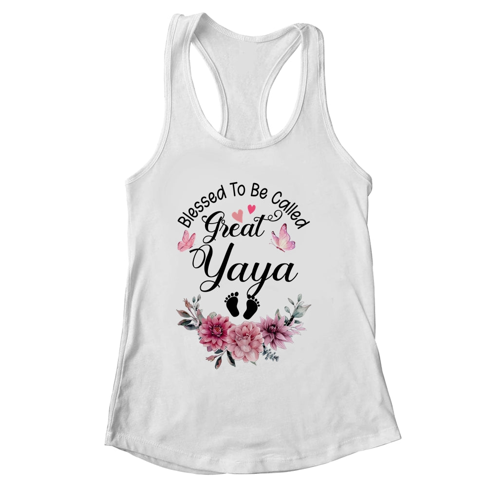 Blessed To Be Called Yaya Floral Yaya Mothers Day Shirt & Tank Top | siriusteestore