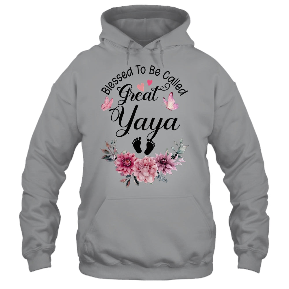 Blessed To Be Called Yaya Floral Yaya Mothers Day Shirt & Tank Top | siriusteestore