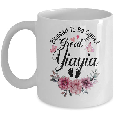 Blessed To Be Called Yiayia Floral Yiayia Mothers Day Mug | siriusteestore