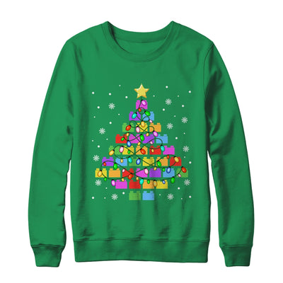 Block Brick Building Tree Christmas Xmas Master Builder Kids Shirt & Sweatshirt | siriusteestore