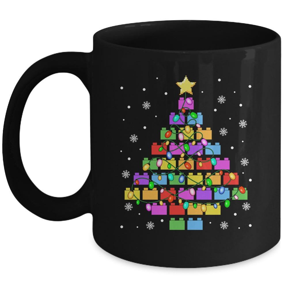 Block Brick Building Tree Christmas Xmas Master Builder Kids Mug | siriusteestore